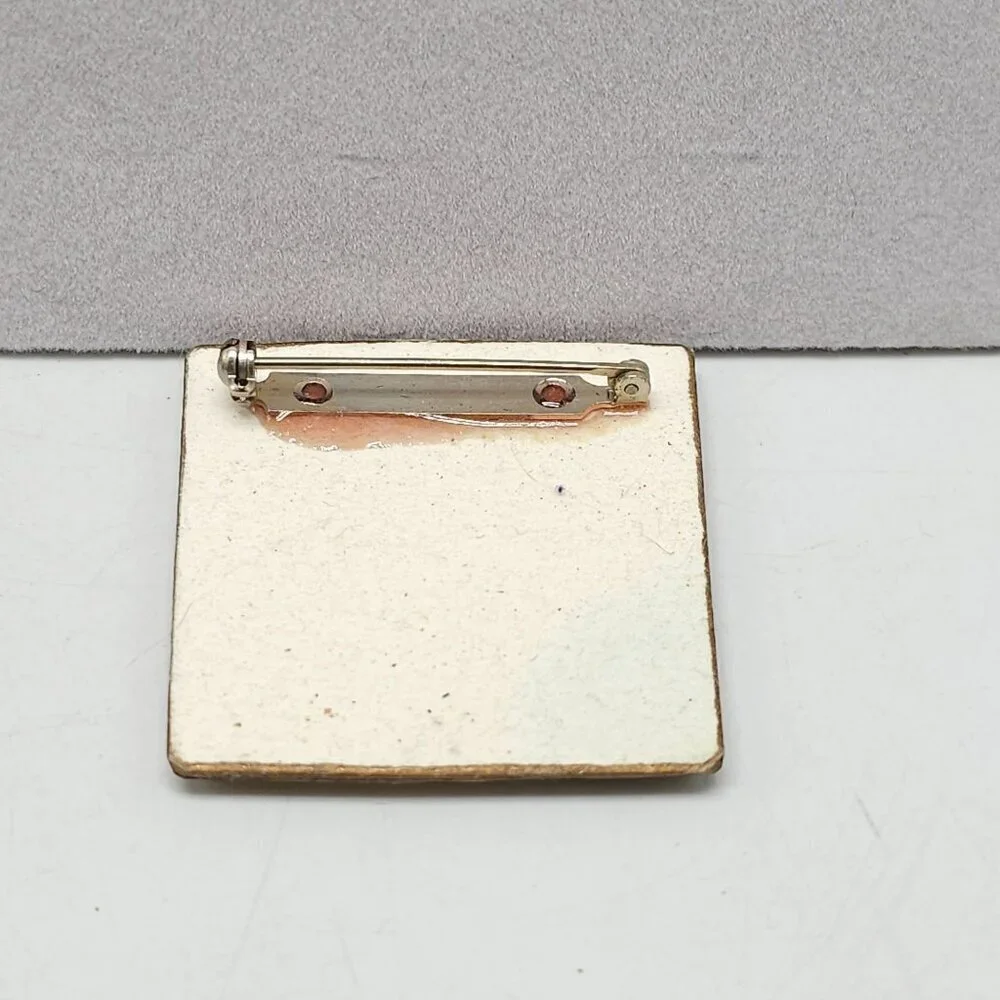 Vintage Polish Polska 250 Zl Floral Brooch Pin